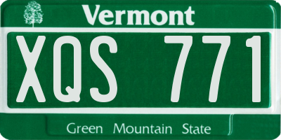 VT license plate XQS771