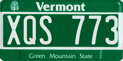 VT license plate XQS773