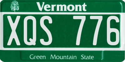 VT license plate XQS776