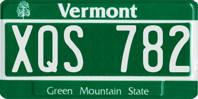 VT license plate XQS782