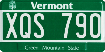 VT license plate XQS790