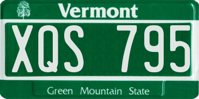 VT license plate XQS795