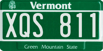 VT license plate XQS811