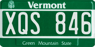 VT license plate XQS846