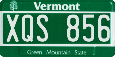 VT license plate XQS856