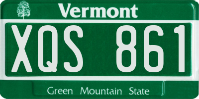 VT license plate XQS861