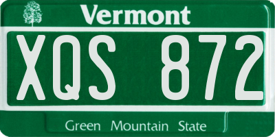 VT license plate XQS872