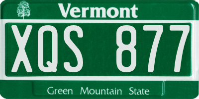 VT license plate XQS877