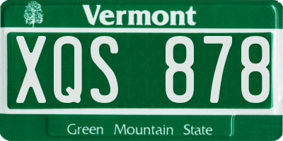 VT license plate XQS878