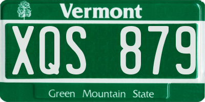 VT license plate XQS879