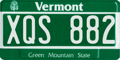 VT license plate XQS882