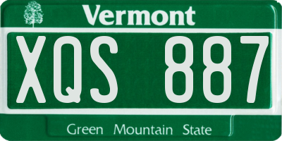 VT license plate XQS887