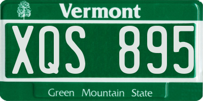 VT license plate XQS895