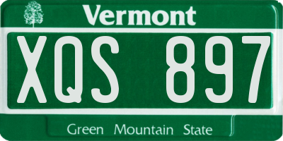 VT license plate XQS897