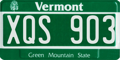 VT license plate XQS903