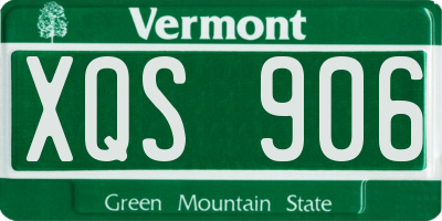 VT license plate XQS906