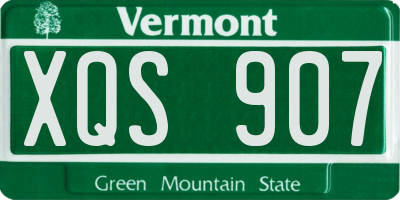 VT license plate XQS907