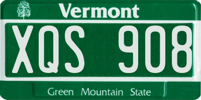 VT license plate XQS908