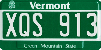 VT license plate XQS913