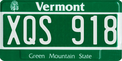 VT license plate XQS918