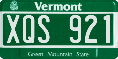 VT license plate XQS921