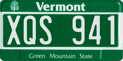 VT license plate XQS941