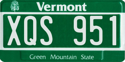 VT license plate XQS951