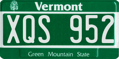 VT license plate XQS952