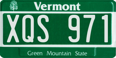 VT license plate XQS971