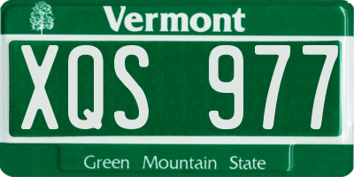 VT license plate XQS977
