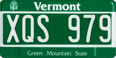 VT license plate XQS979