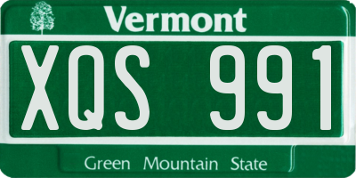 VT license plate XQS991