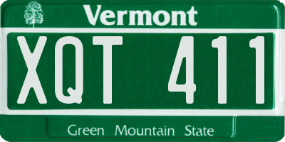VT license plate XQT411