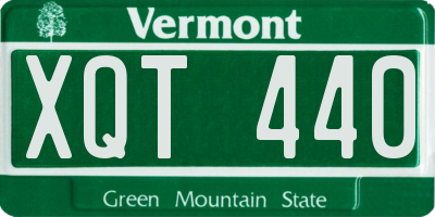 VT license plate XQT440