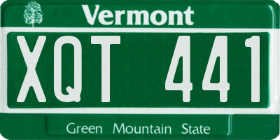 VT license plate XQT441