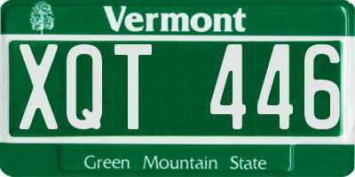 VT license plate XQT446
