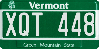 VT license plate XQT448