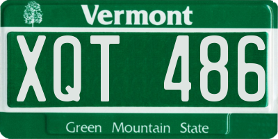 VT license plate XQT486