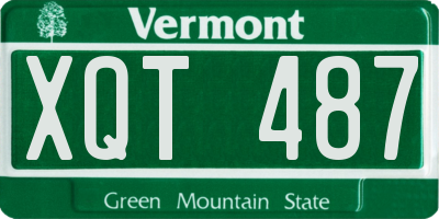 VT license plate XQT487