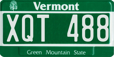 VT license plate XQT488