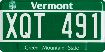 VT license plate XQT491