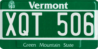 VT license plate XQT506