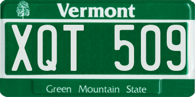 VT license plate XQT509