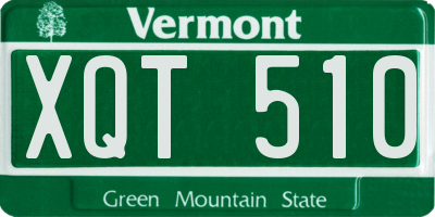 VT license plate XQT510