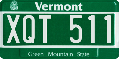 VT license plate XQT511