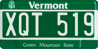 VT license plate XQT519