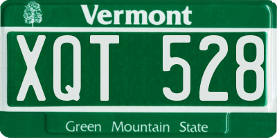 VT license plate XQT528