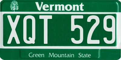 VT license plate XQT529