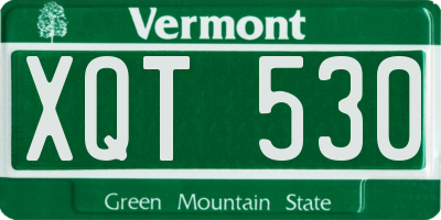 VT license plate XQT530