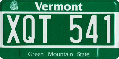 VT license plate XQT541